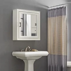 Crosley Tara Bath Mirror Cabinet, White -Laural Home Shop de6122bc0bedd9ad 5476 w800 h800 b0 p0