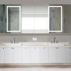 Krugg Reflections USA 120x42 LLLRRR, Recessed Or Surface Mount Medicine Cabinet 24 Shelves, LED -Laural Home Shop de61e871014e1f94 5025 w800 h800 b0 p0