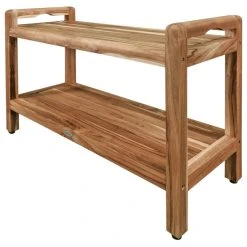 EcoDecors EarthyTeak Classic Shower Bench, Shelf And LiftAide Arms, 35" -Laural Home Shop de9112b30fdd0bbc 2268 w800 h800 b1 p0