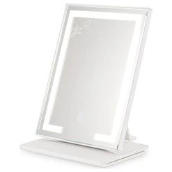 Impressions Vanity Company Liane V. Touch Pad Mini LED Makeup Mirror, White