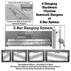 Renewed Decor And Storage Herringbone Vanity Mirror, Kettle Black, 24"x30", Non-Distressed, Heavy Duty Saw -Laural Home Shop dea1a29e019e3efe 0544 w800 h800 b1 p0