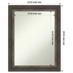 Amanti Art Alta Rustic Char Non-Beveled Bathroom Wall Mirror - 22.5 X 28.5 In. 14 Amanti Art Alta Rustic Char Non-Beveled Bathroom Wall Mirror - 22.5 X 28.5 In. -Laural Home Shop dee12c3802bddc72 6189 w800 h800 b1 p0