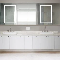 Krugg Reflections USA 120x36 LLLRRR, Recessed Or Surface Mount Medicine Cabinet 24 Shelves, LED -Laural Home Shop def12f98014e1f8e 5026 w800 h800 b0 p0