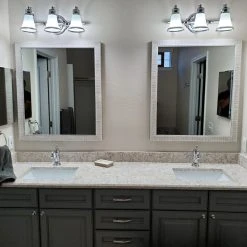 FrameMyMirror Huntington Framed Wall Mirror, White, 36"x36" -Laural Home Shop df0145c603ebb4f1 1969 w800 h800 b0 p0