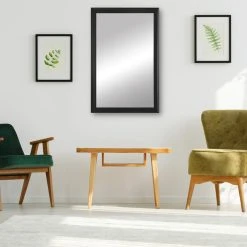 FrameMyMirror Morgan Framed Wall Mirror, Black, 36"x48" 21 FrameMyMirror Morgan Framed Wall Mirror, Black, 36"x48" -Laural Home Shop df51cf7603ebb711 2489 w800 h800 b0 p0