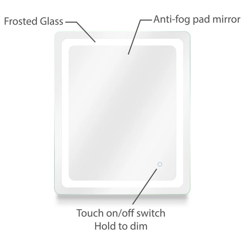 Dyconn Faucet Egret Tri-Color LED Wall Mounted Bathroom Mirror, 30"w X 36"h 4 Dyconn Faucet Egret Tri-Color LED Wall Mounted Bathroom Mirror, 30"w X 36"h - Image 2