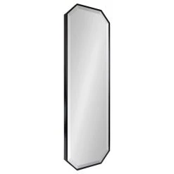 Uniek Rhodes Octagon Framed Wall Mirror, Black 16x48