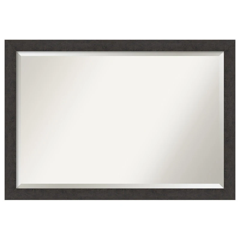 Amanti Art Rustic Plank Espresso Narrow Beveled Bathroom Wall Mirror - 39.5 X 27.5 In. 3 Amanti Art Rustic Plank Espresso Narrow Beveled Bathroom Wall Mirror - 39.5 X 27.5 In.