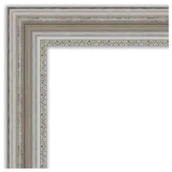 Amanti Art Parlor Silver Beveled Bathroom Wall Mirror - 41.5 X 29.5 In. -Laural Home Shop e0f1c7260d1d1b37 5254 w800 h800 b1 p0