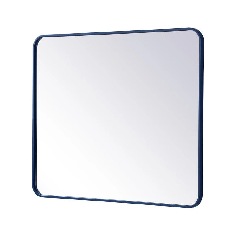 Elegant Furniture & Lighting Elegant Decor MR803036BL Soft Corner Metal Rectangular Mirror, 30"x36", Blue 8 Elegant Furniture & Lighting Elegant Decor MR803036BL Soft Corner Metal Rectangular Mirror, 30"x36", Blue - Image 6