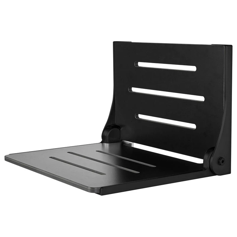 Seachrome Corporation Seachrome Silhouette Folding Wall Mount Shower Bench Seat, Matt Black Seat 5 Seachrome Corporation Seachrome Silhouette Folding Wall Mount Shower Bench Seat, Matt Black Seat - Image 3