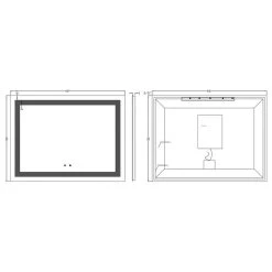 Kiva Rhyme 48"(W)X36"(H) Hardwired Bathroom Led Lighted Backlit Mirror With Square Design 13 Kiva Rhyme 48"(W)X36"(H) Hardwired Bathroom Led Lighted Backlit Mirror With Square Design -Laural Home Shop e191ded30db1415c 5572 w800 h800 b1 p0