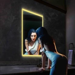 Blossom Kitchen & Bath Supply Fogless, Dimmable, Color Temperature Adjustable LED Mirror, 21x36 -Laural Home Shop e1a165e2012d5763 9637 w800 h800 b0 p0