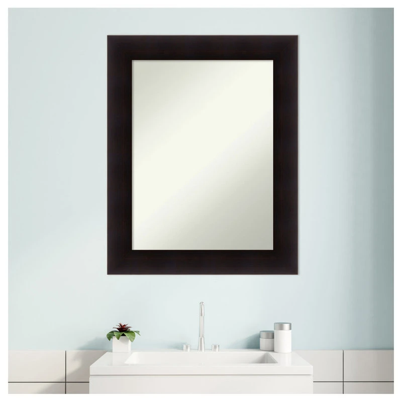 Amanti Art Portico Espresso Non-Beveled Wood Bathroom Wall Mirror - 23.5 X 29.5 In. 8 Amanti Art Portico Espresso Non-Beveled Wood Bathroom Wall Mirror - 23.5 X 29.5 In. - Image 6
