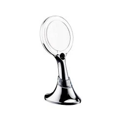 Secret Bath Table And Handheld Magnifying Mirror With LED Lights., Polished Chrome