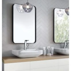 Mirrona LLC Decorative Mirror, Black, 24x36 -Laural Home Shop e2314a3e028684bb 3753 w800 h800 b0 p0