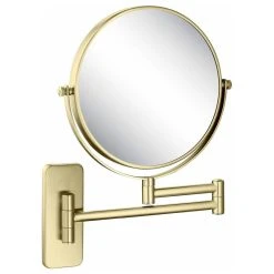 Kibi USA Circular Magnifying Makeup/shaving Mirror, Brushed Gold