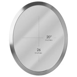 Head West, Inc. Head West Brushed Nickel Stainless Steel Oval Beveled Vanity Mirror - 23x29 10 Head West, Inc. Head West Brushed Nickel Stainless Steel Oval Beveled Vanity Mirror - 23x29 -Laural Home Shop e2512b240fb82e20 0621 w800 h800 b1 p0
