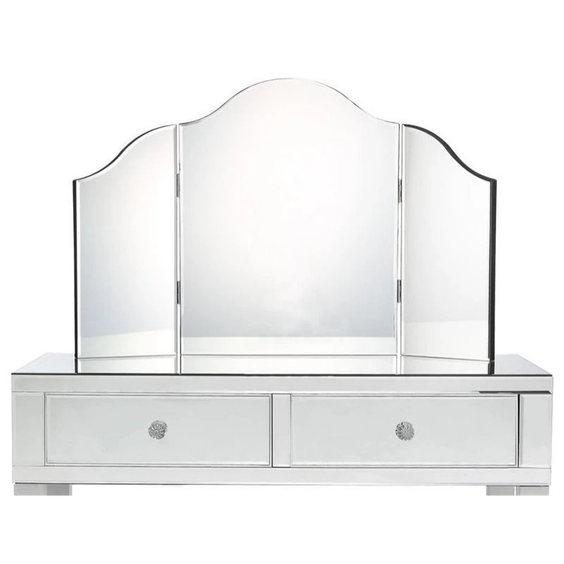 Posh Living Mathew Tri-fold Tabletop Bedroom Vanity Mirror - Frameless 5 Posh Living Mathew Tri-fold Tabletop Bedroom Vanity Mirror - Frameless - Image 3