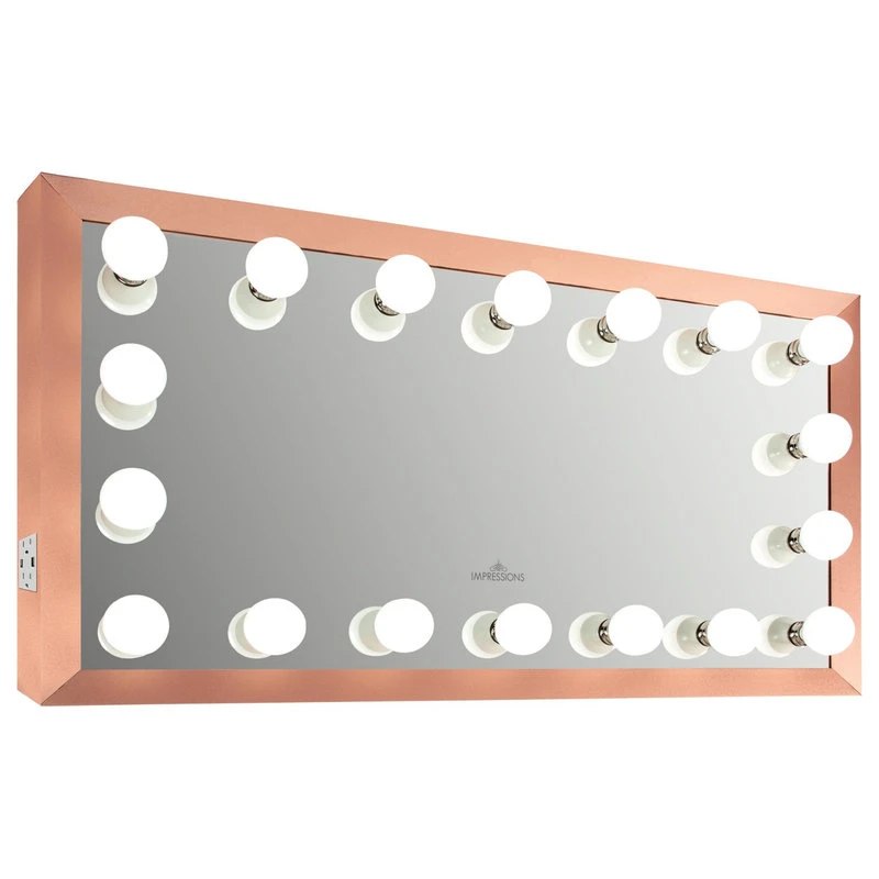 Impressions Vanity Company Starlight Wide Vanity Mirror, Rose Gold 3 Impressions Vanity Company Starlight Wide Vanity Mirror, Rose Gold