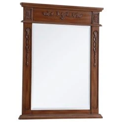 Elegant Furniture & Lighting Elegant Decor Danville 36" X 28" Wood Bathroom Mirror In Distressed Brown Teak -Laural Home Shop e3b14cd303a692ad 3207 w800 h800 b1 p0