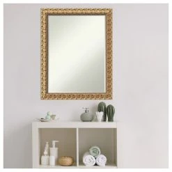 Amanti Art Florentine Gold Petite Bevel Wood Bathroom Wall Mirror 21.5 X 27.5 In. 16 Amanti Art Florentine Gold Petite Bevel Wood Bathroom Wall Mirror 21.5 X 27.5 In. -Laural Home Shop e3c159da03b790c4 7783 w800 h800 b1 p0