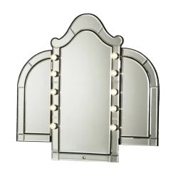 Michael Amini AICO Hollywood Swank Vanity Mirror, Black Iguana 03068RN-81