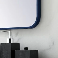 Elegant Furniture & Lighting Elegant Decor MR803036BL Soft Corner Metal Rectangular Mirror, 30"x36", Blue 15 Elegant Furniture & Lighting Elegant Decor MR803036BL Soft Corner Metal Rectangular Mirror, 30"x36", Blue -Laural Home Shop e401ea8001a56a2e 7036 w800 h800 b0 p0