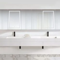 Krugg Reflections USA 120x36 LLLRRR, Recessed Or Surface Mount Medicine Cabinet 24 Shelves, LED -Laural Home Shop e4316af0014e1f96 5026 w800 h800 b0 p0