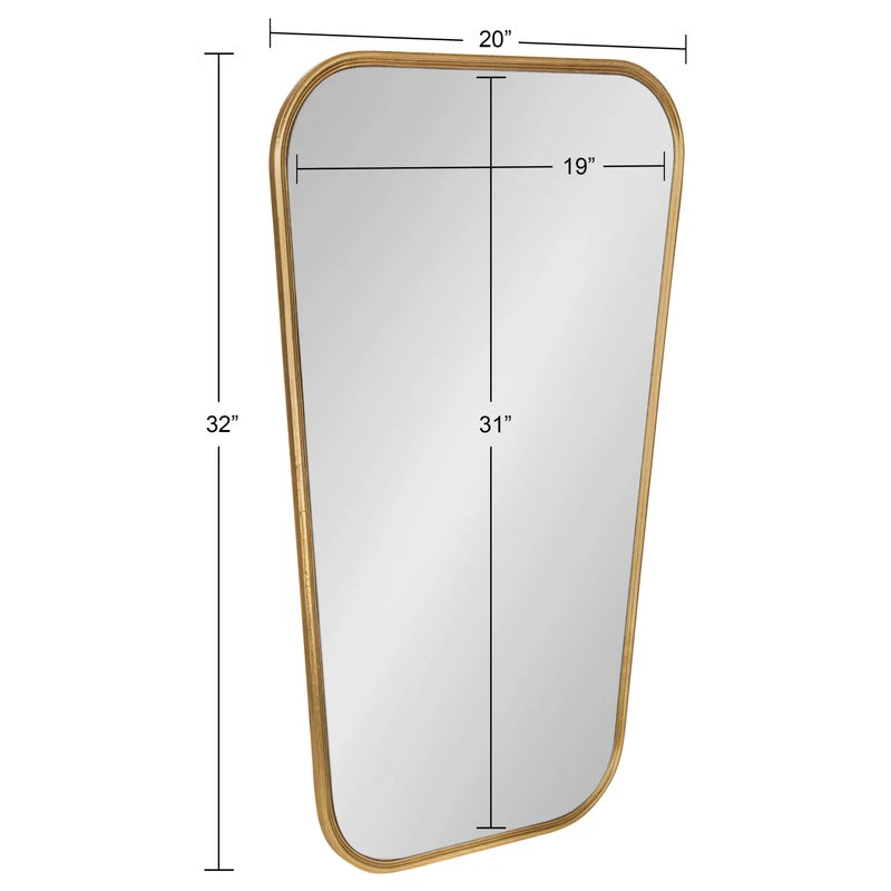 Uniek Caskill Framed Cowbell Wall Mirror, Gold, 20x32 7 Uniek Caskill Framed Cowbell Wall Mirror, Gold, 20x32 - Image 5