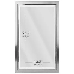 Head West, Inc. Head West Brushed Nickel And Chrome Recessed Medicine Cabinet Mirror, 16x26" 12 Head West, Inc. Head West Brushed Nickel And Chrome Recessed Medicine Cabinet Mirror, 16x26" -Laural Home Shop e4619ae80fd92628 3395 w800 h800 b1 p0