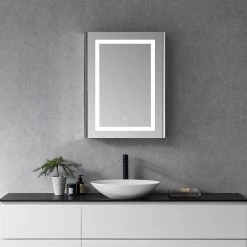 Altair Bojano 24" Clear Glass Surface-Mount/Recessed LED Mirror Medicine Cabinet 23 Altair Bojano 24" Clear Glass Surface-Mount/Recessed LED Mirror Medicine Cabinet -Laural Home Shop e4716b4302c4de7e 8103 w800 h800 b0 p0