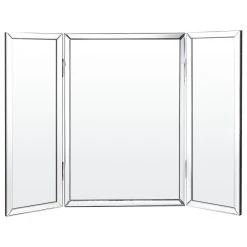 Inspired Home Jada Tabletop Vanity Mirror, Tri Fold, 20x30