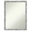 Amanti Art Scratched Wave Chrome Non-Beveled Bathroom Wall Mirror - 20 X 26 In. -Laural Home Shop e501f7a202bdddfb 9660 w800 h800 b1 p0