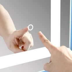 Ove Decors Pria LED 60 X 28 In. Mirror In White And Aluminum Finish -Laural Home Shop e5310bf301e864d4 3617 w800 h800 b0 p0