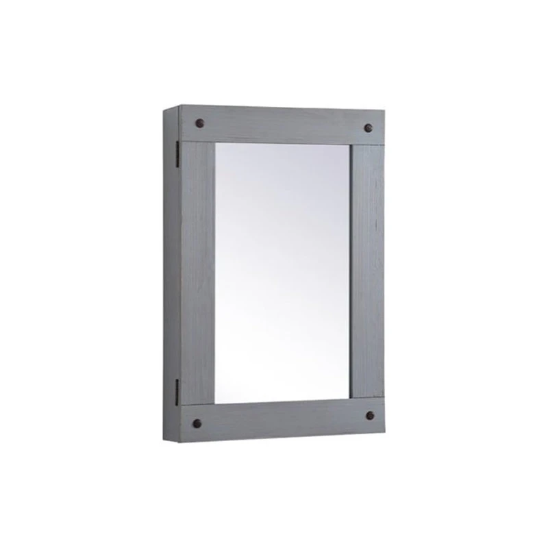 ELEGANT D�COR Elegant Decor MR562233GR Wooden Mirror Medicine Cabinet In Antique Grey 5 ELEGANT D�COR Elegant Decor MR562233GR Wooden Mirror Medicine Cabinet In Antique Grey - Image 3