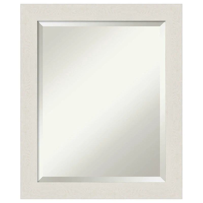 Amanti Art Rustic Plank White Narrow Beveled Bathroom Wall Mirror - 19.5 X 23.5 In. 3 Amanti Art Rustic Plank White Narrow Beveled Bathroom Wall Mirror - 19.5 X 23.5 In.