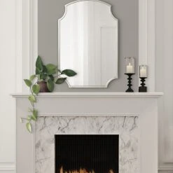 Uniek Carlow Framed Wall Mirror, Silver 20x30 18 Uniek Carlow Framed Wall Mirror, Silver 20x30 -Laural Home Shop e6918cb701b121b6 6170 w800 h800 b0 p0