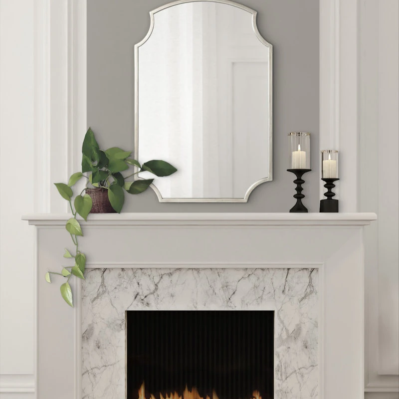 Uniek Carlow Framed Wall Mirror, Silver 20x30 10 Uniek Carlow Framed Wall Mirror, Silver 20x30 - Image 8