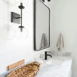 FrameMyMirror Highland Framed Rounded Rectangle Mirror, Black -Laural Home Shop e6a18a3502bcbf43 5113 w800 h800 b0 p0