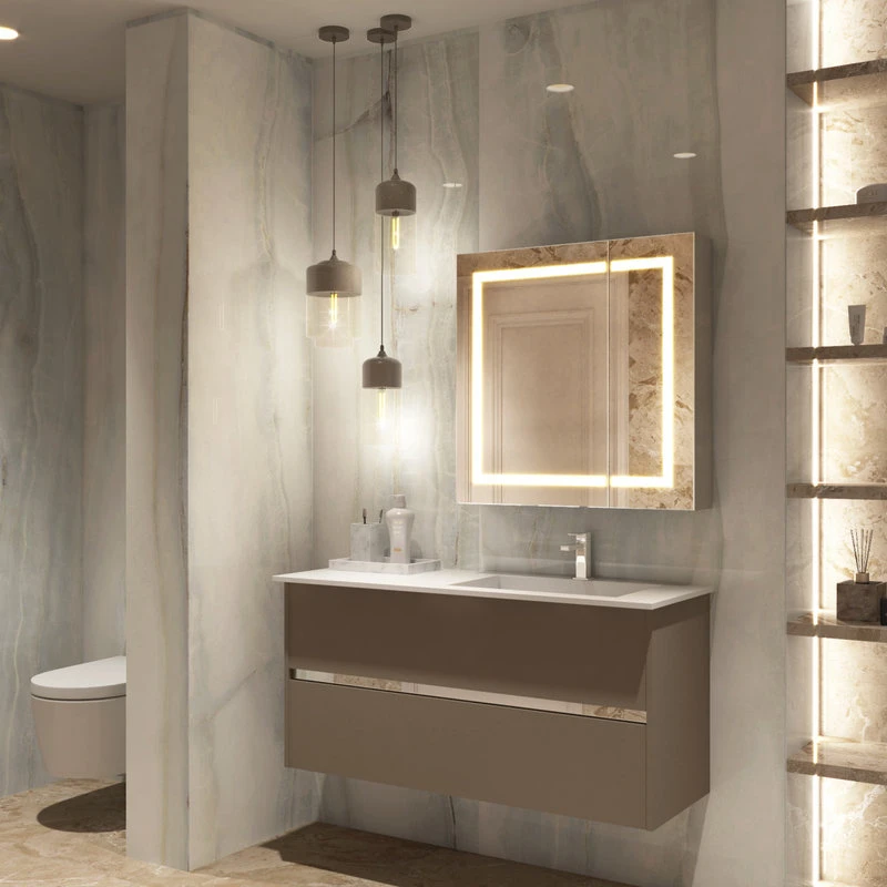 AQUADOM Royale Basic Bathroom Led Lighted Medicine Cabinet 30"x30"x5" 4 AQUADOM Royale Basic Bathroom Led Lighted Medicine Cabinet 30"x30"x5" - Image 2