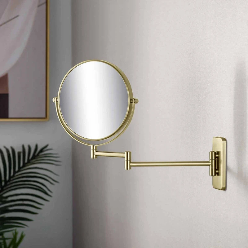 Kibi USA Circular Magnifying Makeup/shaving Mirror, Brushed Gold 5 Kibi USA Circular Magnifying Makeup/shaving Mirror, Brushed Gold - Image 3
