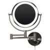 American Imaginations 20.83-in. Round Stainless Steel Wall Mount Magnifying Mirror