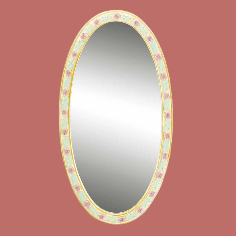 Renovators Supply Manufacturing Victorian Vanity Mirror Oval Poly Flower Frame | 4 Renovators Supply Manufacturing Victorian Vanity Mirror Oval Poly Flower Frame | - Image 2