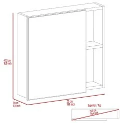 FM FURNITURE Minsk Medicine Cabinet, Black -Laural Home Shop e81119eb0351588a 1938 w800 h800 b1 p0