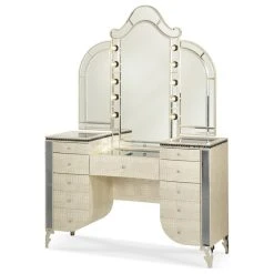 Michael Amini Aico Hollywood Swank Vanity Mirror, Crystal Croc 03068RN-09 -Laural Home Shop e87141e209545d0f 6428 w800 h800 b1 p0