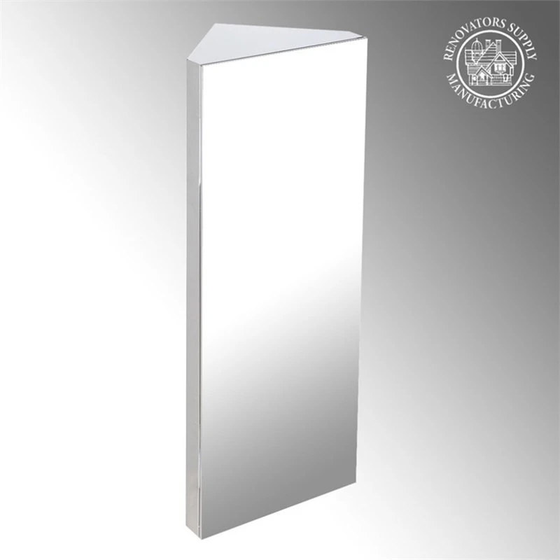Renovators Supply Manufacturing Corner Surface Wall Mount Stainless Steel Bathroom Medicine Cabinet With Mirror 4 Renovators Supply Manufacturing Corner Surface Wall Mount Stainless Steel Bathroom Medicine Cabinet With Mirror - Image 2