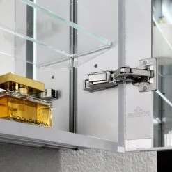 Blossom Kitchen & Bath Supply LED Medicine Cabinet With Defog, Dimmer, Makeup Mirror, Outlets, 36x32 -Laural Home Shop e8a109f3010e91b1 6610 w800 h800 b0 p0