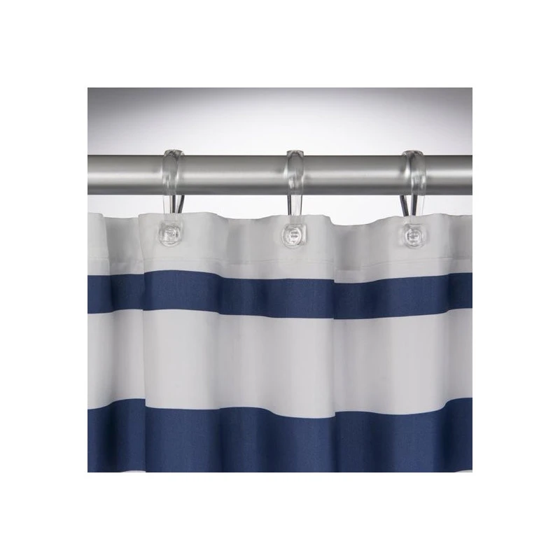 Extra Long Shower Curtain 72"x78" Sealskin Nautica Stripes Blue And White 5 Extra Long Shower Curtain 72"x78" Sealskin Nautica Stripes Blue And White - Image 3