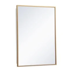 Elegant Furniture & Lighting Metal Mirror Medicine Cabinet 20"x28", Brass Finish 15 Elegant Furniture & Lighting Metal Mirror Medicine Cabinet 20"x28", Brass Finish -Laural Home Shop e8b169b30ec5b04c 7254 w800 h800 b1 p0
